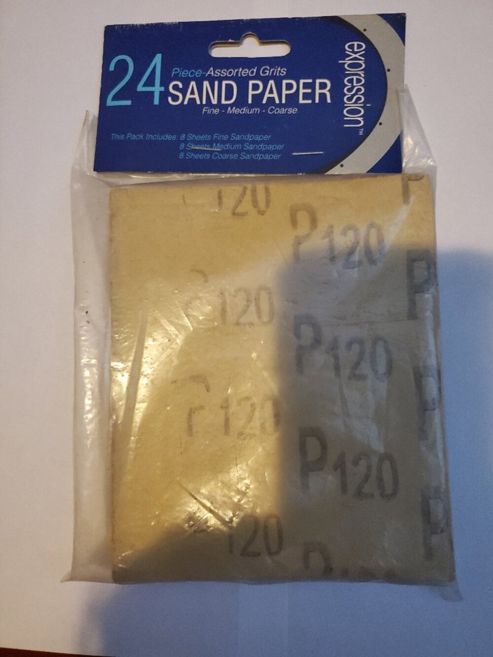 NEW EXPRESSION 24 PIECE ASSORTED GRITS SAND PAPER SANDPAPER FD-02580
